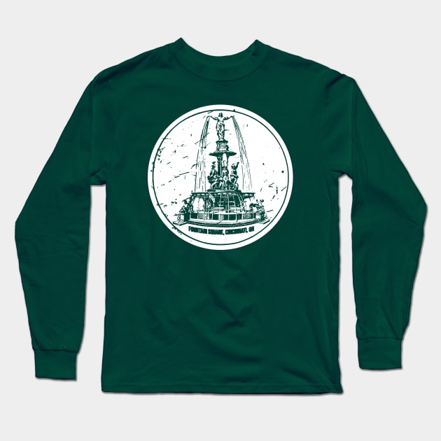 Fountain Square Cincinnati Ohio Long Sleeve T-Shirt by Uri_the_Red